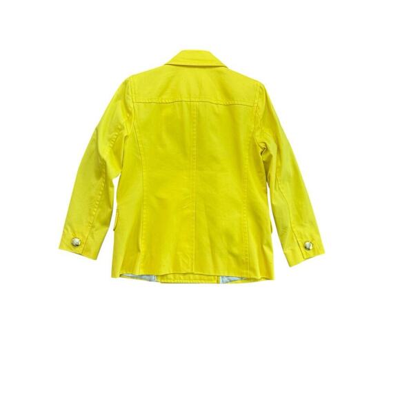 J.CREW Bright Yellow Trudy Double Breasted Peacoat Blazer Coat Size 2 - Picture 4 of 5